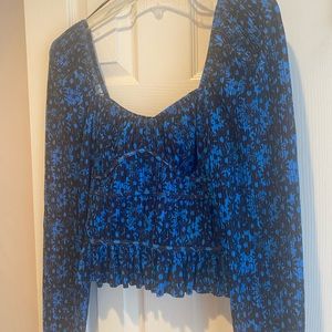 Zara smocked crop top